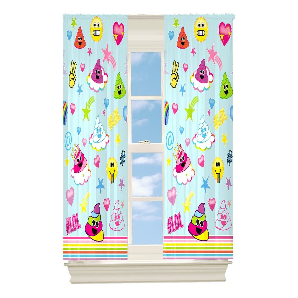 Emoji Drapes Curtains Table Cover, Backdrop
